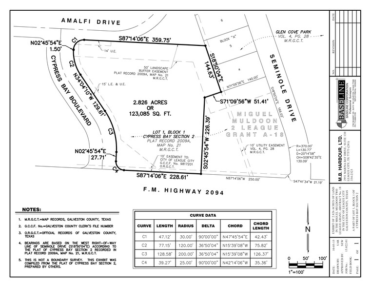 Nec Marina Bay Drive & Cypress Bay Blvd, Kemah, TX en venta - Plano del sitio - Imagen 3 de 3