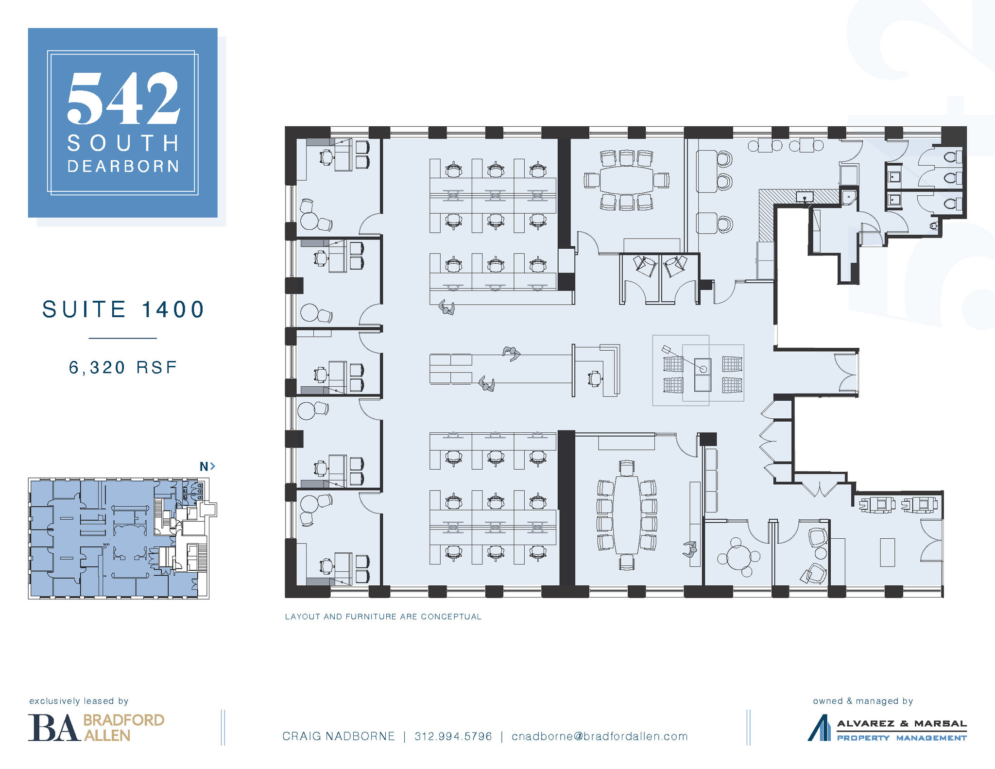 542-550 S Dearborn St, Chicago, IL en alquiler Plano de la planta- Imagen 1 de 2