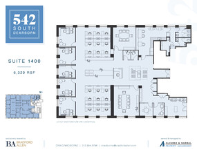 542-550 S Dearborn St, Chicago, IL en alquiler Plano de la planta- Imagen 1 de 2