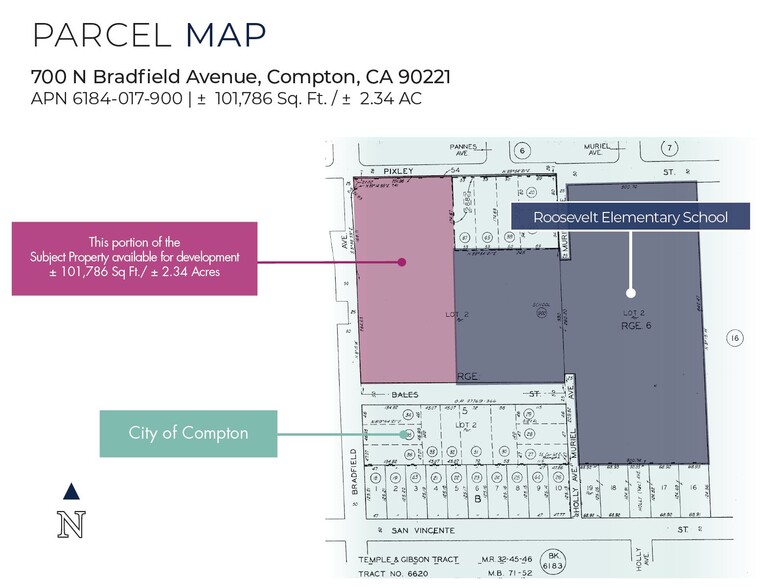 700 N Bradfield Ave, Compton, CA en alquiler - Plano del sitio - Imagen 2 de 2