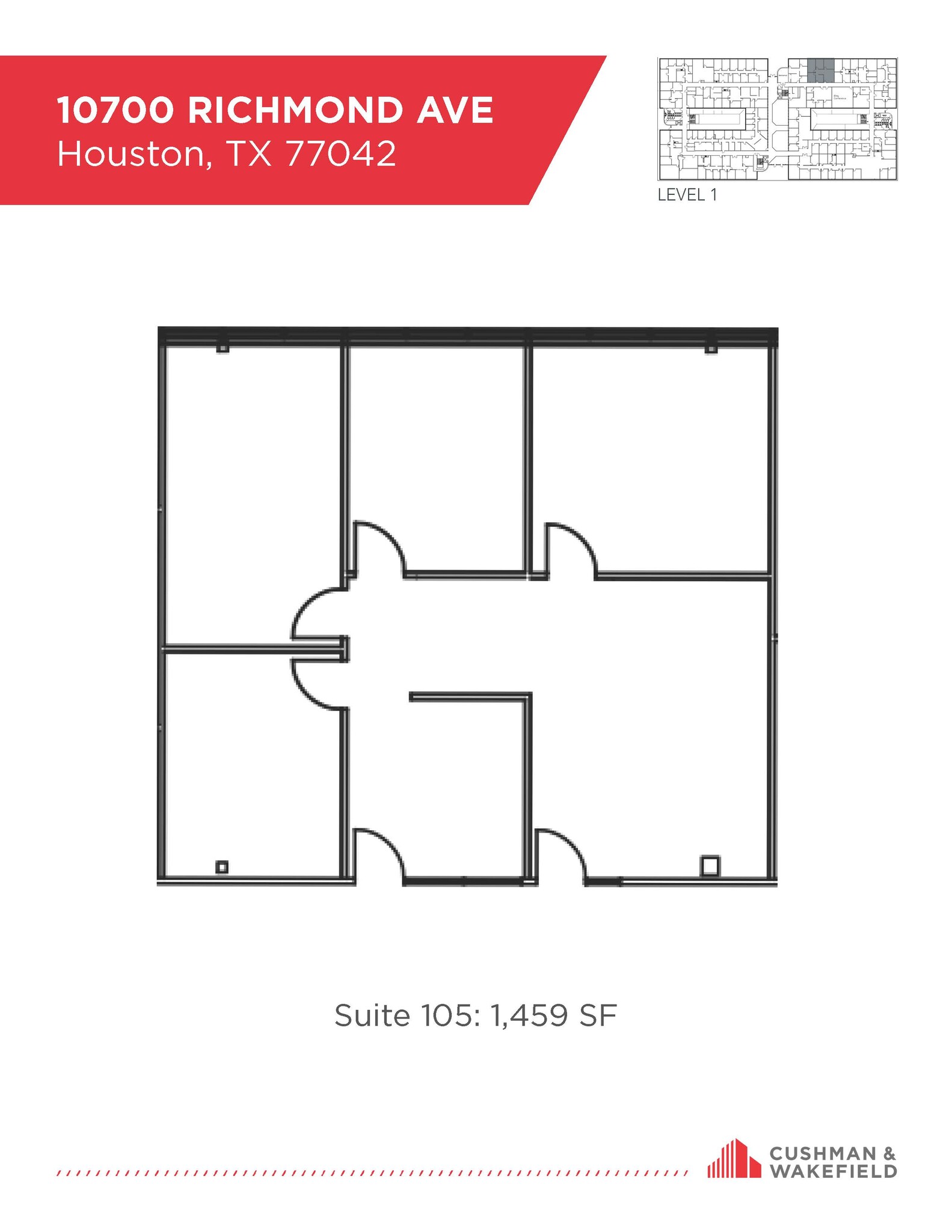 10700 Richmond Ave, Houston, TX en alquiler Plano de la planta- Imagen 1 de 1