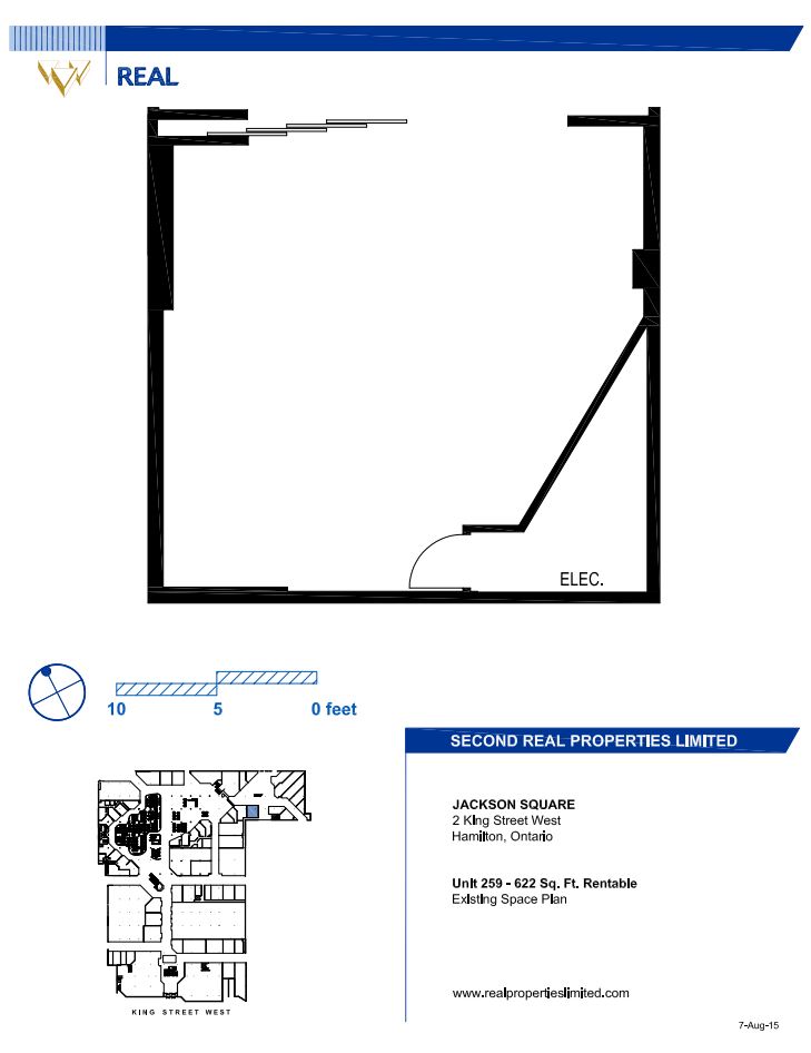 100, 110, and 120 King St W, Hamilton, ON en alquiler Plano de la planta- Imagen 1 de 1