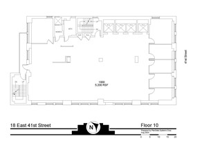 18 E 41st St, New York, NY en alquiler Plano de la planta- Imagen 1 de 9