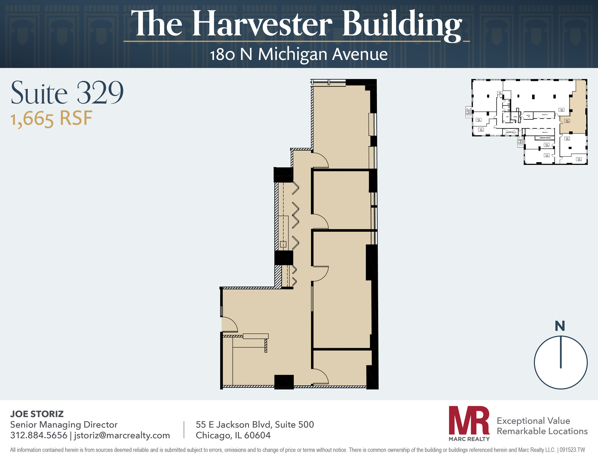 180 N Michigan Ave, Chicago, IL en alquiler Plano de la planta- Imagen 1 de 7