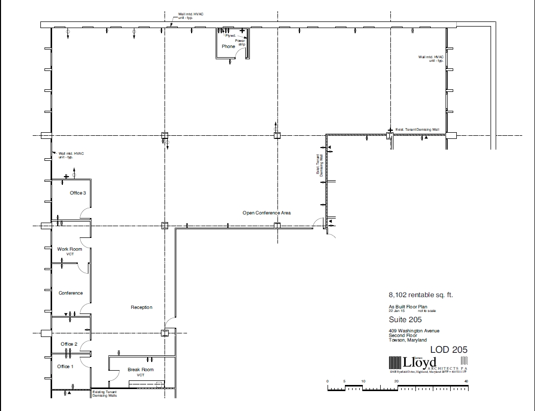 409 Washington Ave, Towson, MD en alquiler Plano de la planta- Imagen 1 de 1