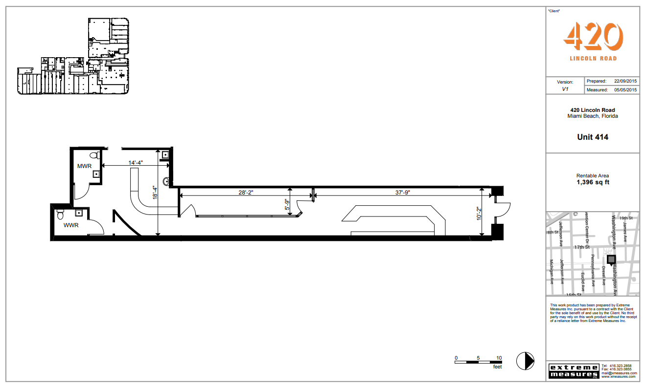 420 Lincoln Rd, Miami Beach, FL en alquiler Plano de la planta- Imagen 1 de 1