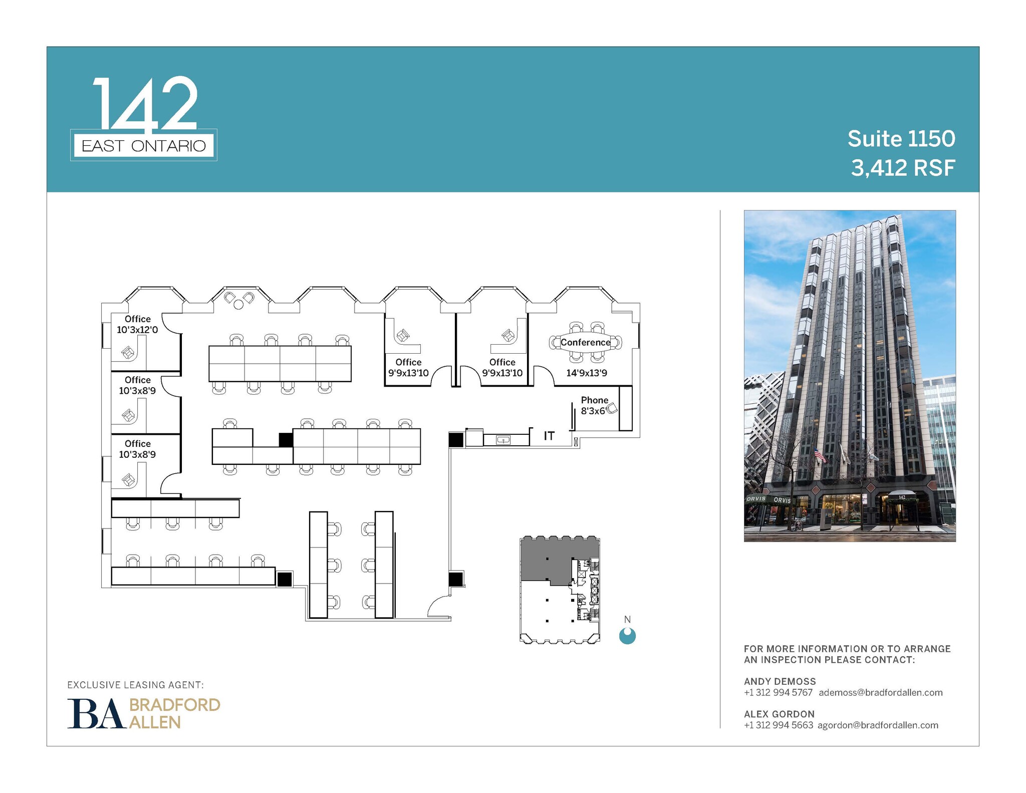 142 E Ontario St, Chicago, IL en alquiler Plano de la planta- Imagen 1 de 5