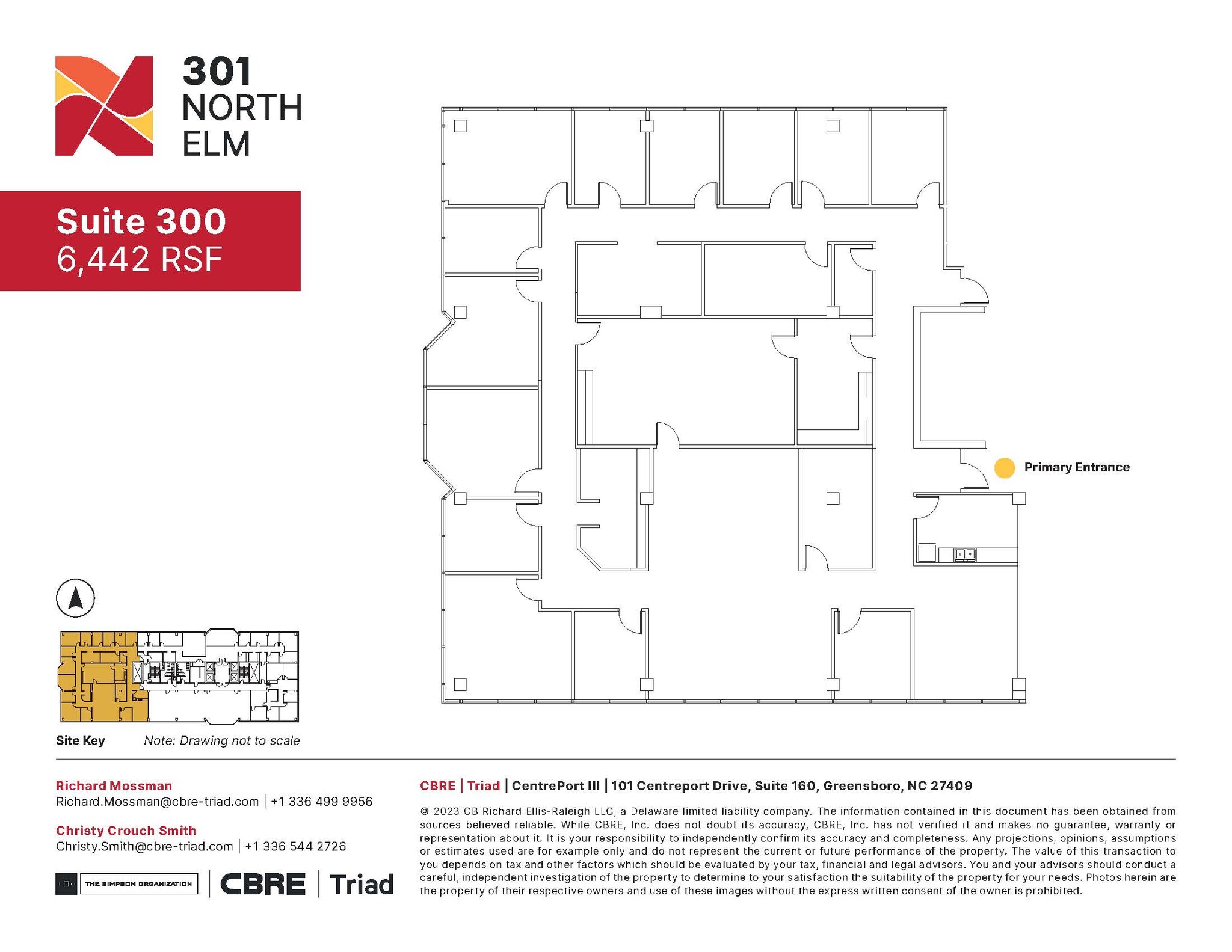 301 N Elm St, Greensboro, NC en alquiler Plano de la planta- Imagen 1 de 1