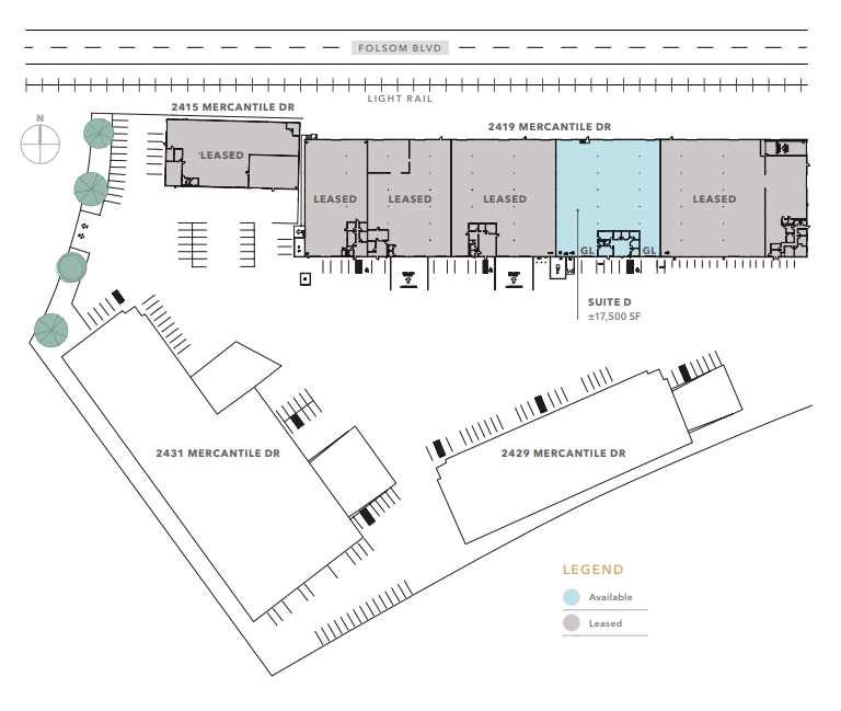 2419 Mercantile Dr, Rancho Cordova, CA en alquiler Plano del sitio- Imagen 1 de 1