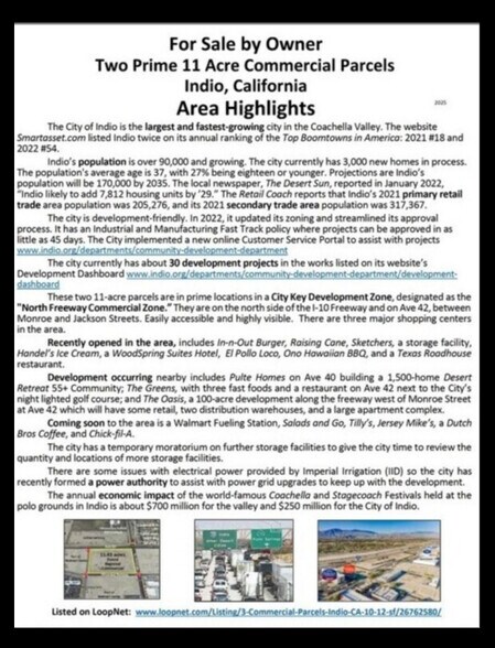 Two Prime 11 acre Commercial Parcels cartera de 2 inmuebles en venta en LoopNet.es - Otros - Imagen 3 de 12