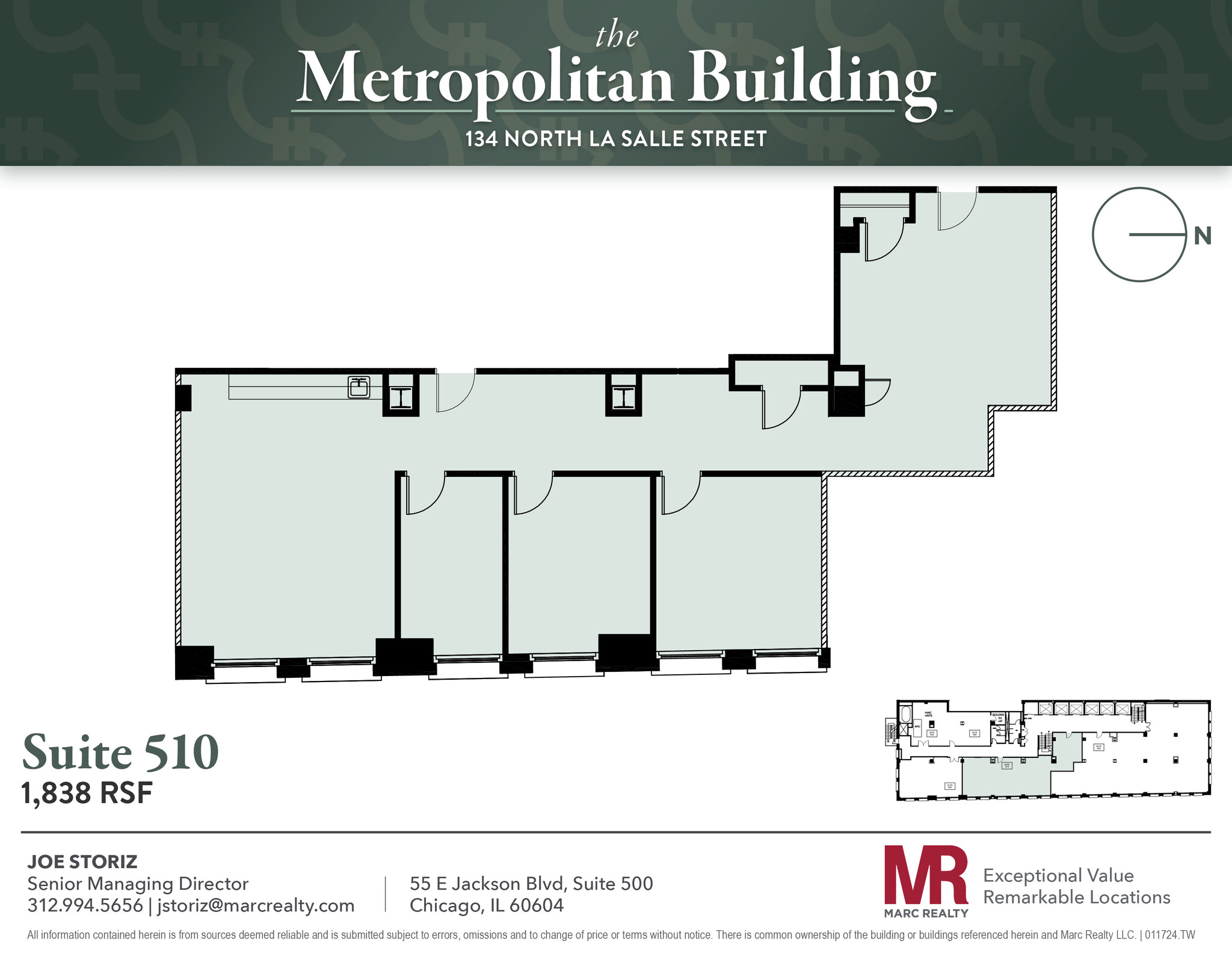 134 N LaSalle St, Chicago, IL en alquiler Plano de la planta- Imagen 1 de 6