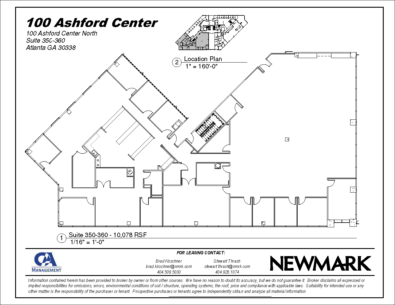 100 Ashford Ctr N, Atlanta, GA en alquiler Plano de la planta- Imagen 1 de 1