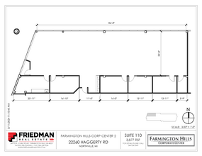 22260 Haggerty Rd, Northville, MI en alquiler Plano de la planta- Imagen 1 de 2