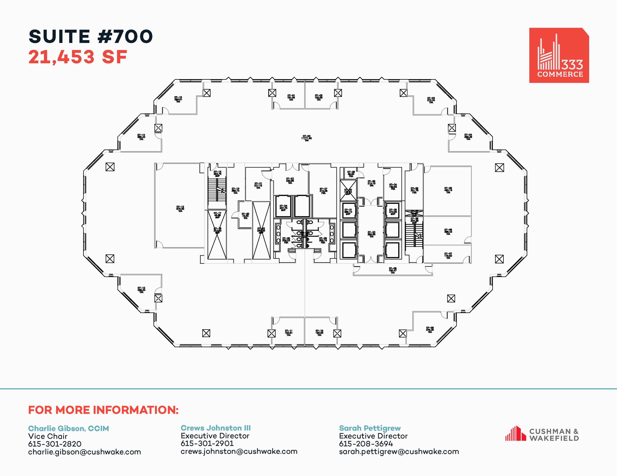 333 Commerce St, Nashville, TN en alquiler Plano de la planta- Imagen 1 de 1