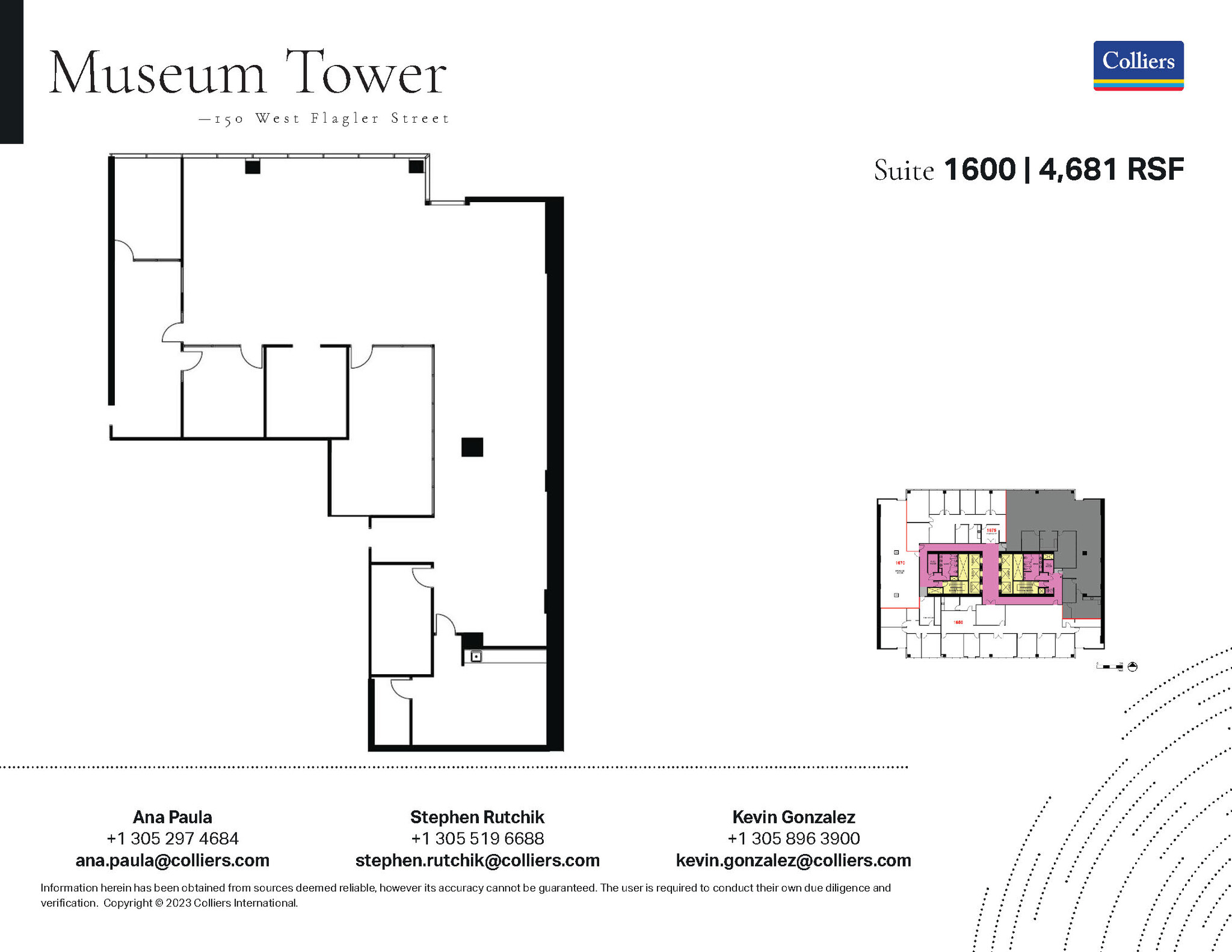 150 W Flagler St, Miami, FL en alquiler Plano de la planta- Imagen 1 de 1