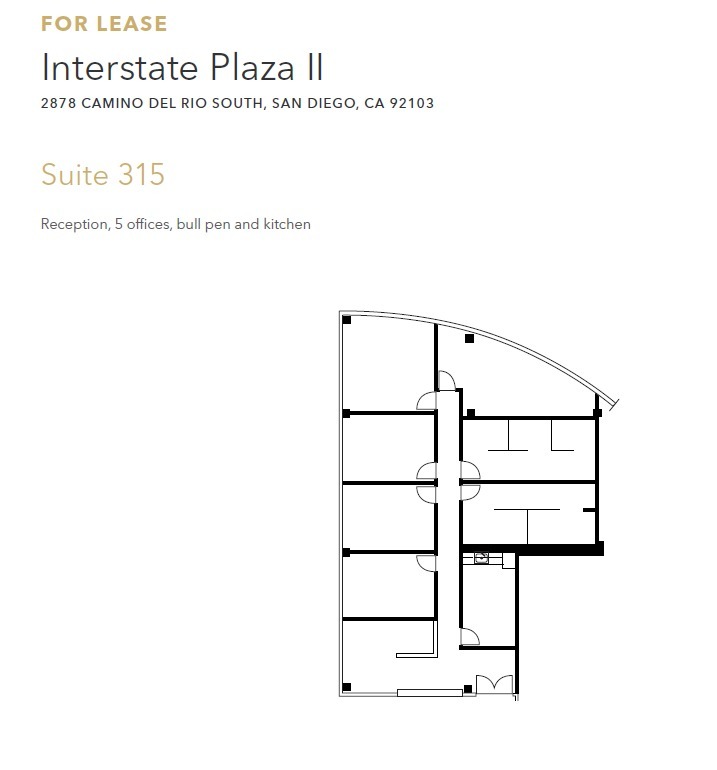 2878 Camino del Rio S, San Diego, CA en alquiler Plano de la planta- Imagen 1 de 1