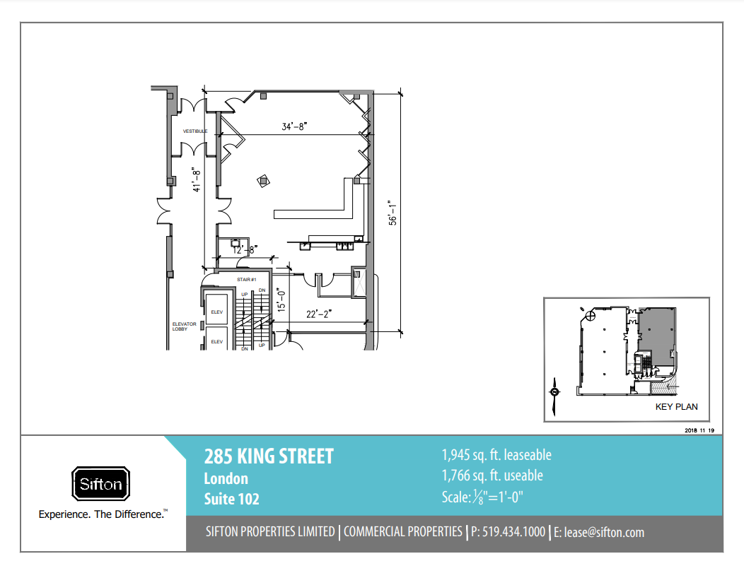 285 King St, London, ON en alquiler Plano de la planta- Imagen 1 de 1