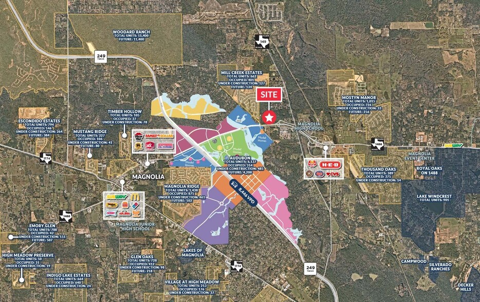 NWQ of FM 1488 and SH 149, Magnolia, TX en alquiler - Vista aérea - Imagen 2 de 3