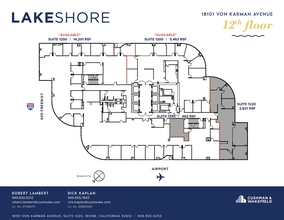 18101 Von Karman Ave, Irvine, CA en alquiler Plano de la planta- Imagen 2 de 6