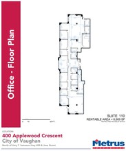 400 Applewood Cres, Vaughan, ON en alquiler Plano de la planta- Imagen 1 de 1