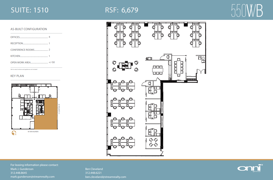 550 W Van Buren St, Chicago, IL en alquiler Plano de la planta- Imagen 1 de 1