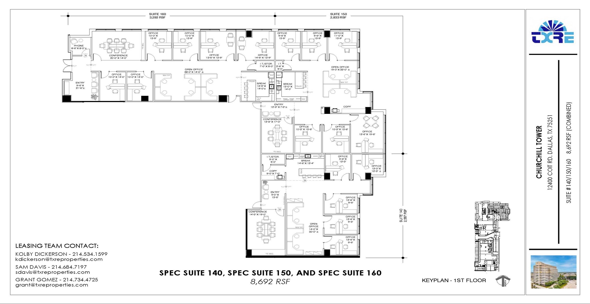 12400 Coit Rd, Dallas, TX en alquiler Plano de la planta- Imagen 1 de 2