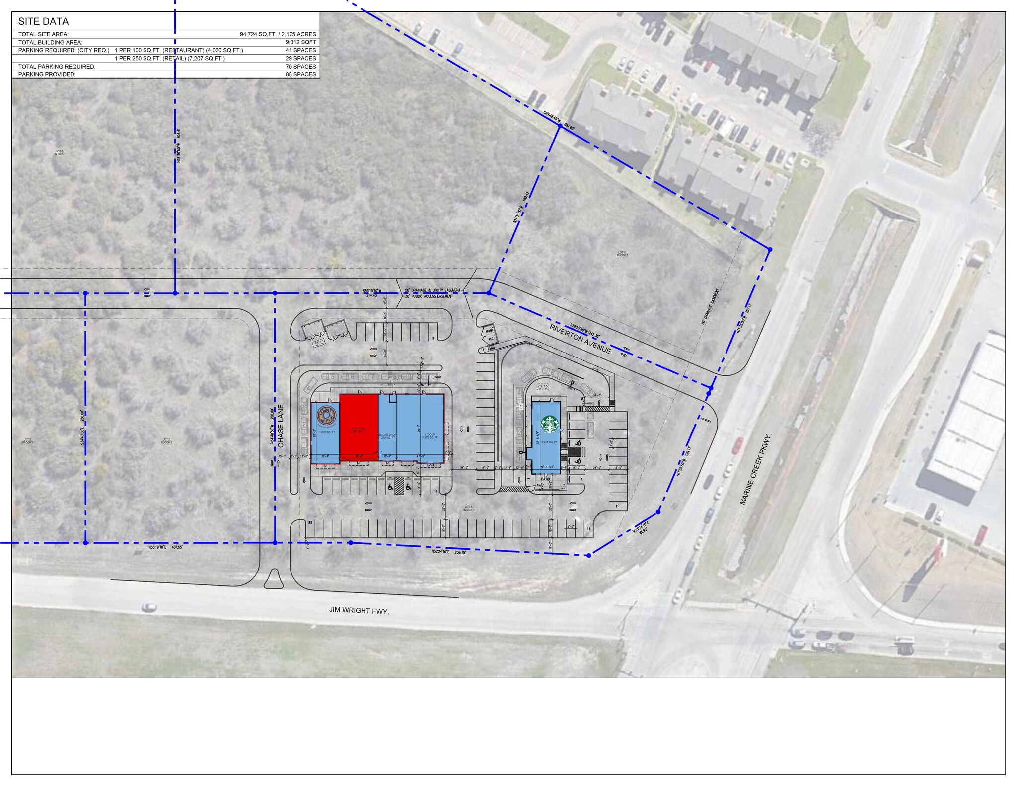 SEC Marine Creek Parkway & I-820, Fort Worth, TX en alquiler Plano del sitio- Imagen 1 de 6