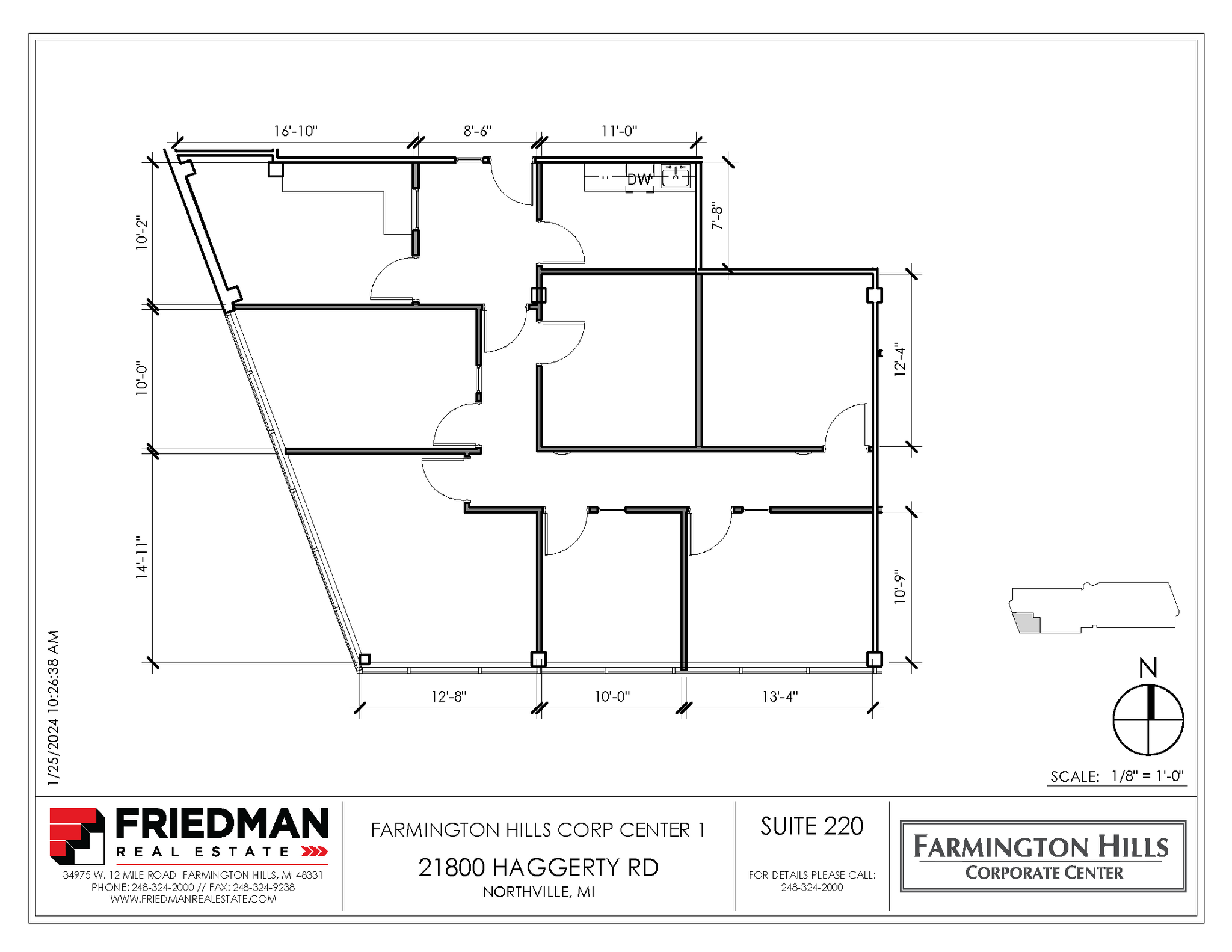 21800 Haggerty Rd, Northville, MI en alquiler Plano de la planta- Imagen 1 de 2