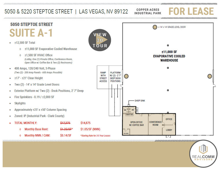 5050 Steptoe St, Las Vegas, NV en alquiler - Plano de la planta - Imagen 3 de 14