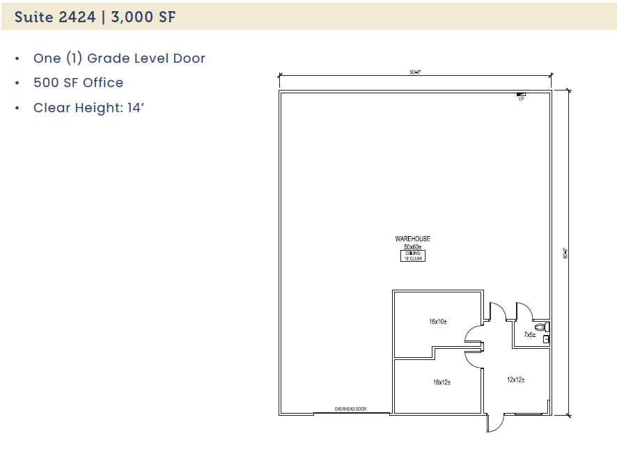 2412-2438 Minnis Dr, Haltom City, TX en alquiler Plano de la planta- Imagen 1 de 1