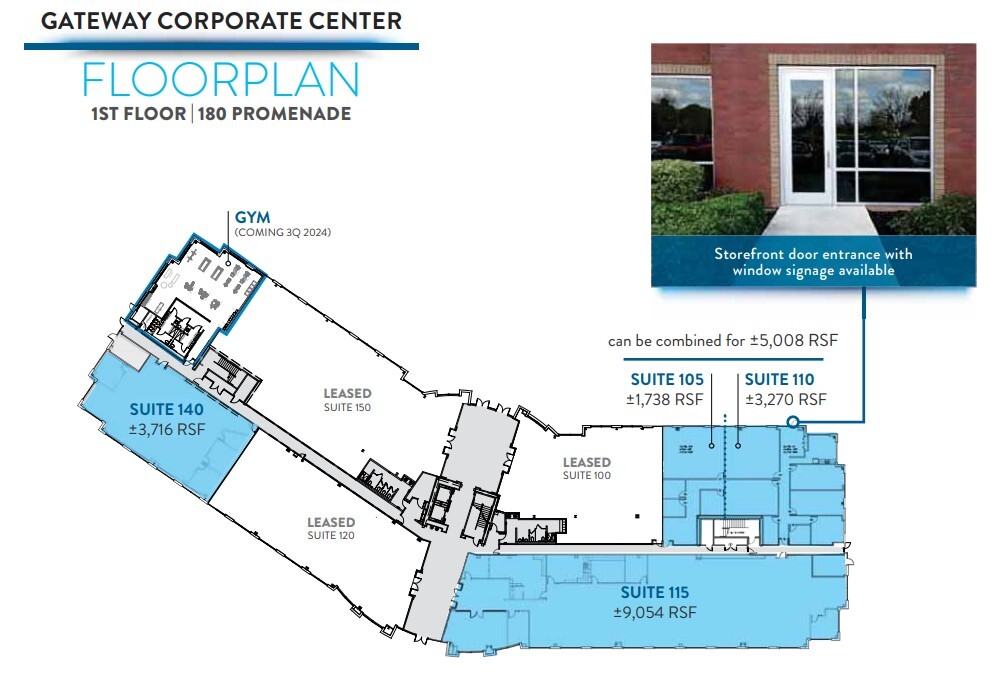 180 Promenade Cir, Sacramento, CA en alquiler Plano de la planta- Imagen 1 de 1