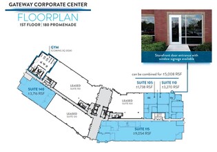 180 Promenade Cir, Sacramento, CA en alquiler Plano de la planta- Imagen 1 de 1