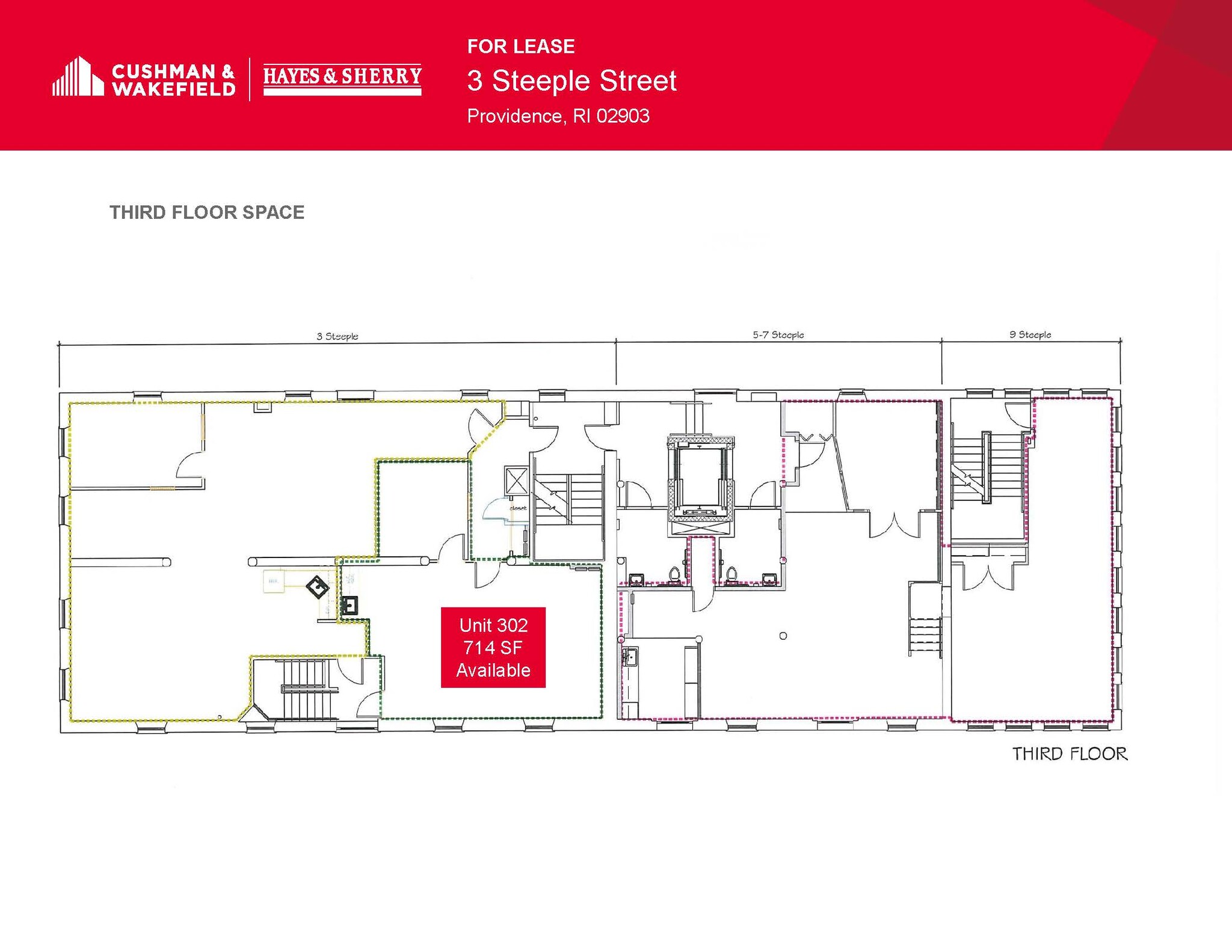 3-7 Steeple St, Providence, RI en alquiler Plano de la planta- Imagen 1 de 2