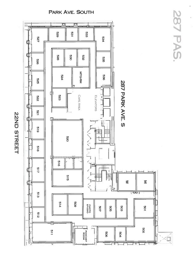 287 Park Ave S, New York, NY en alquiler Plano de la planta- Imagen 1 de 1