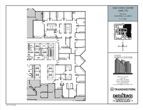 1000-4000 Town Center, Southfield, MI en alquiler Plano de la planta- Imagen 2 de 2