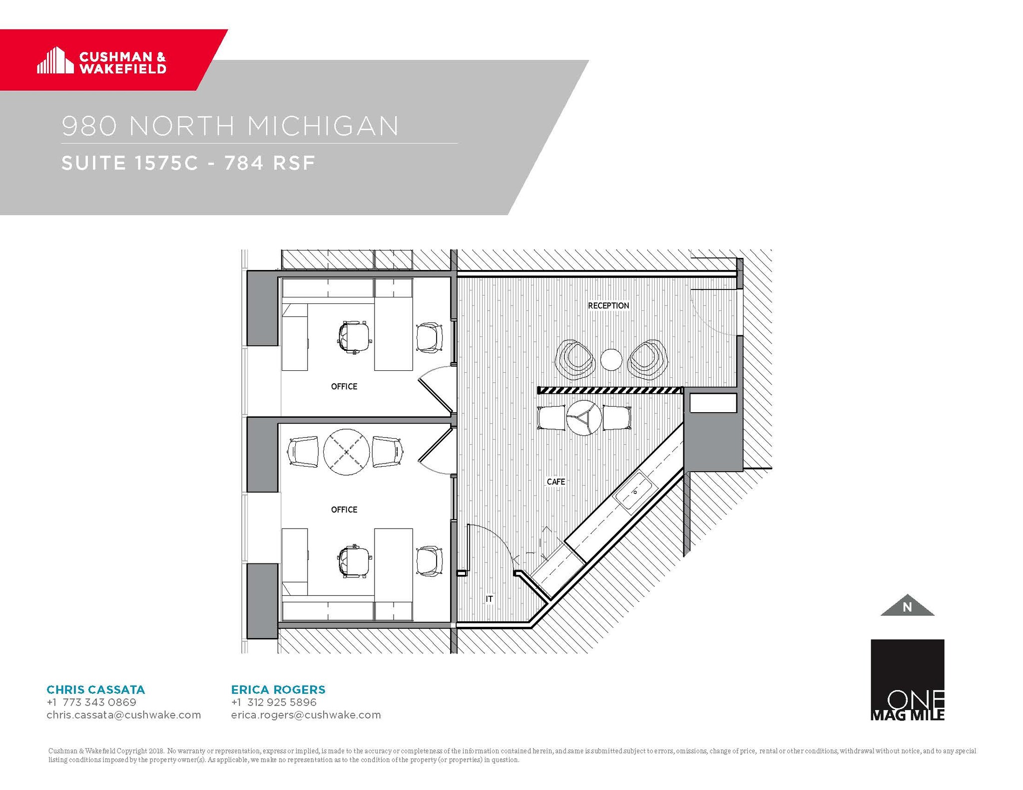 980 N Michigan Ave, Chicago, IL en alquiler Plano de la planta- Imagen 1 de 1