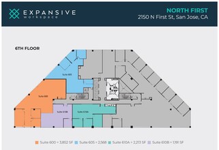 2150 N 1st St, San Jose, CA en alquiler Plano de la planta- Imagen 1 de 9