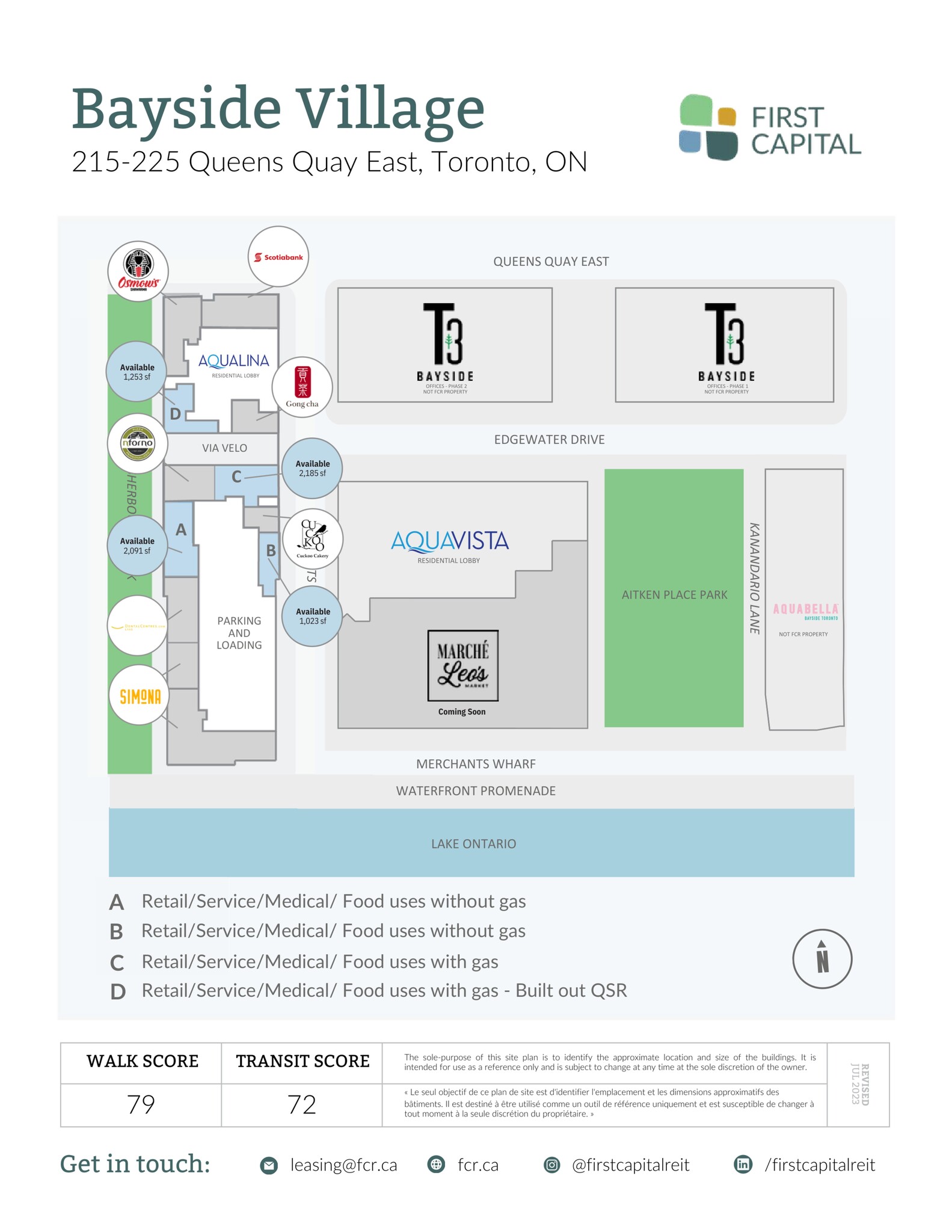 215 Queens Quay E, Toronto, ON en alquiler Plano del sitio- Imagen 1 de 2