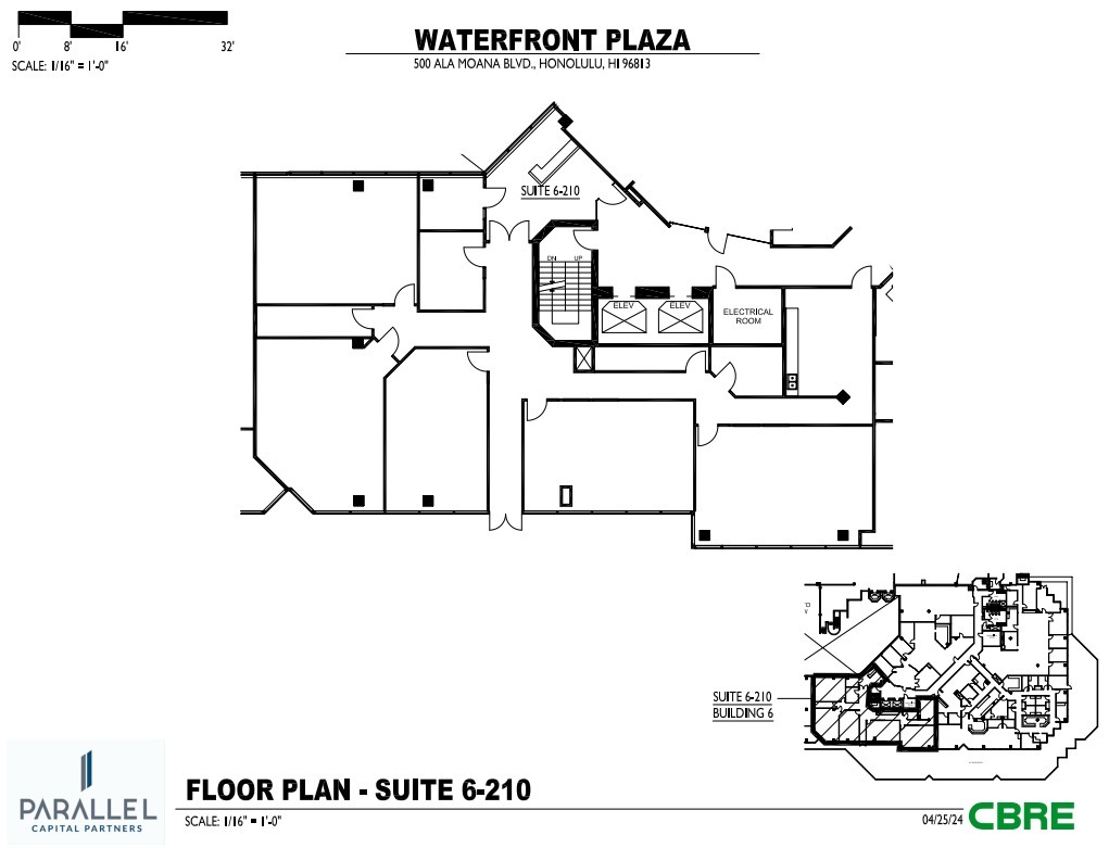 500 Ala Moana Blvd, Honolulu, HI en alquiler Plano de la planta- Imagen 1 de 1