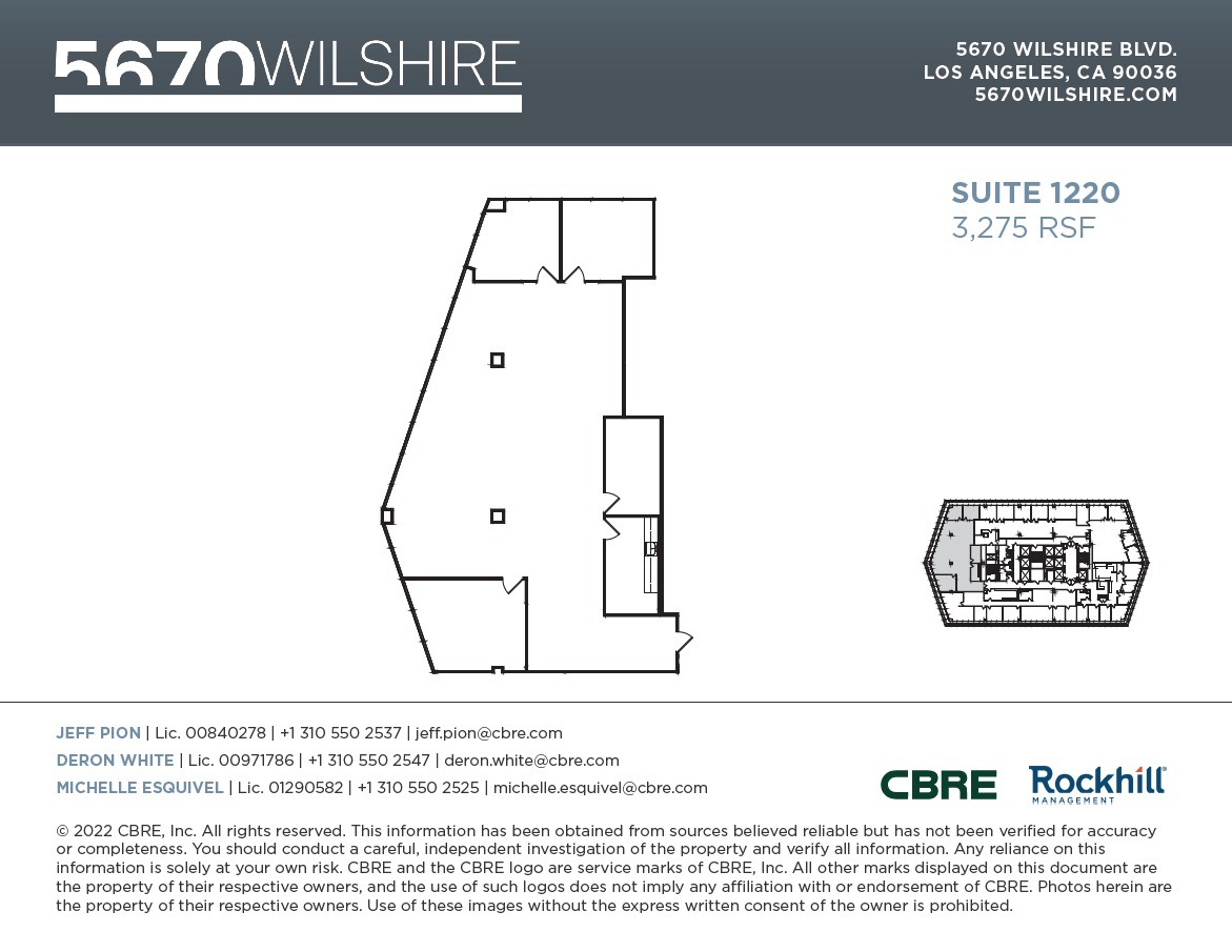 5670 Wilshire Blvd, Los Angeles, CA en alquiler Plano de la planta- Imagen 1 de 1