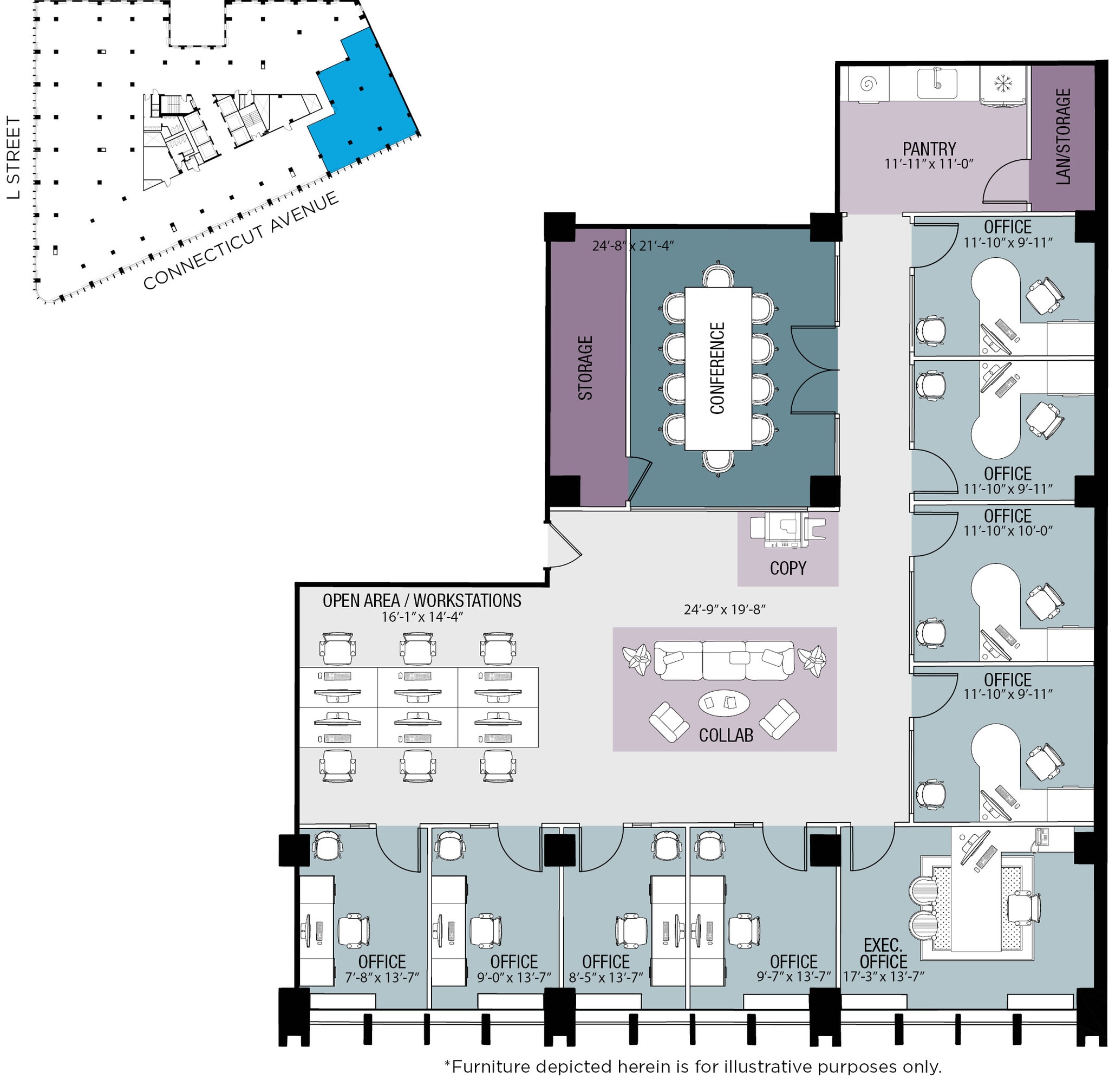 1025 Connecticut Ave NW, Washington, DC en alquiler Plano de la planta- Imagen 1 de 1
