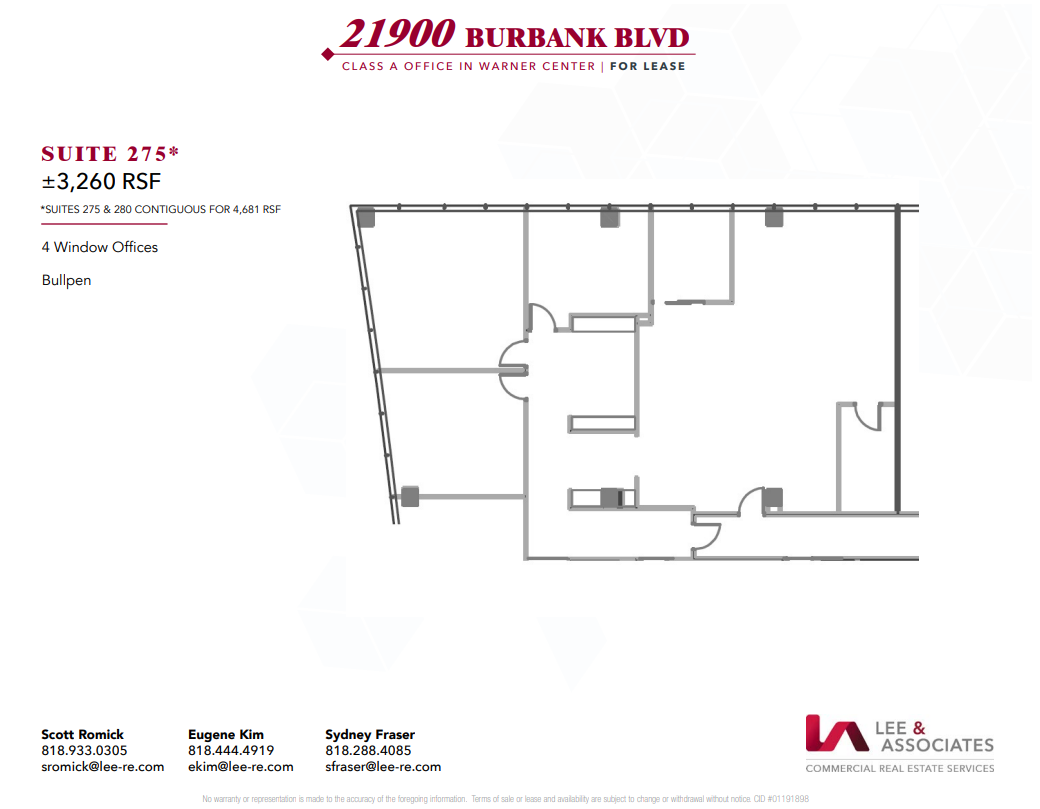 21900 Burbank, Woodland Hills, CA en alquiler Plano de la planta- Imagen 1 de 1