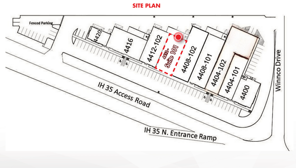 4400-4420 N Interstate 35, San Antonio, TX en alquiler - Plano del sitio - Imagen 2 de 5