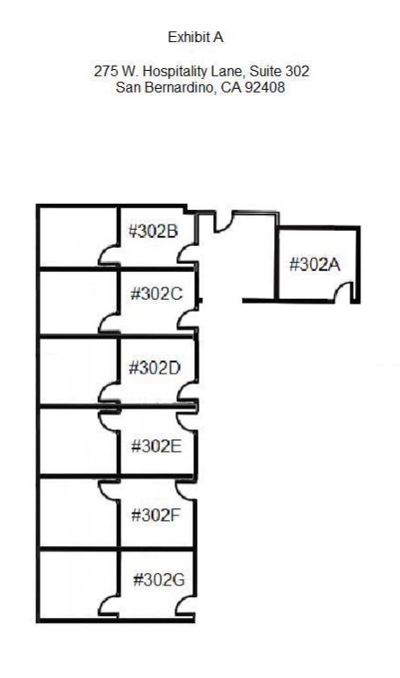 225 W Hospitality Ln, San Bernardino, CA en alquiler Plano de la planta- Imagen 1 de 1