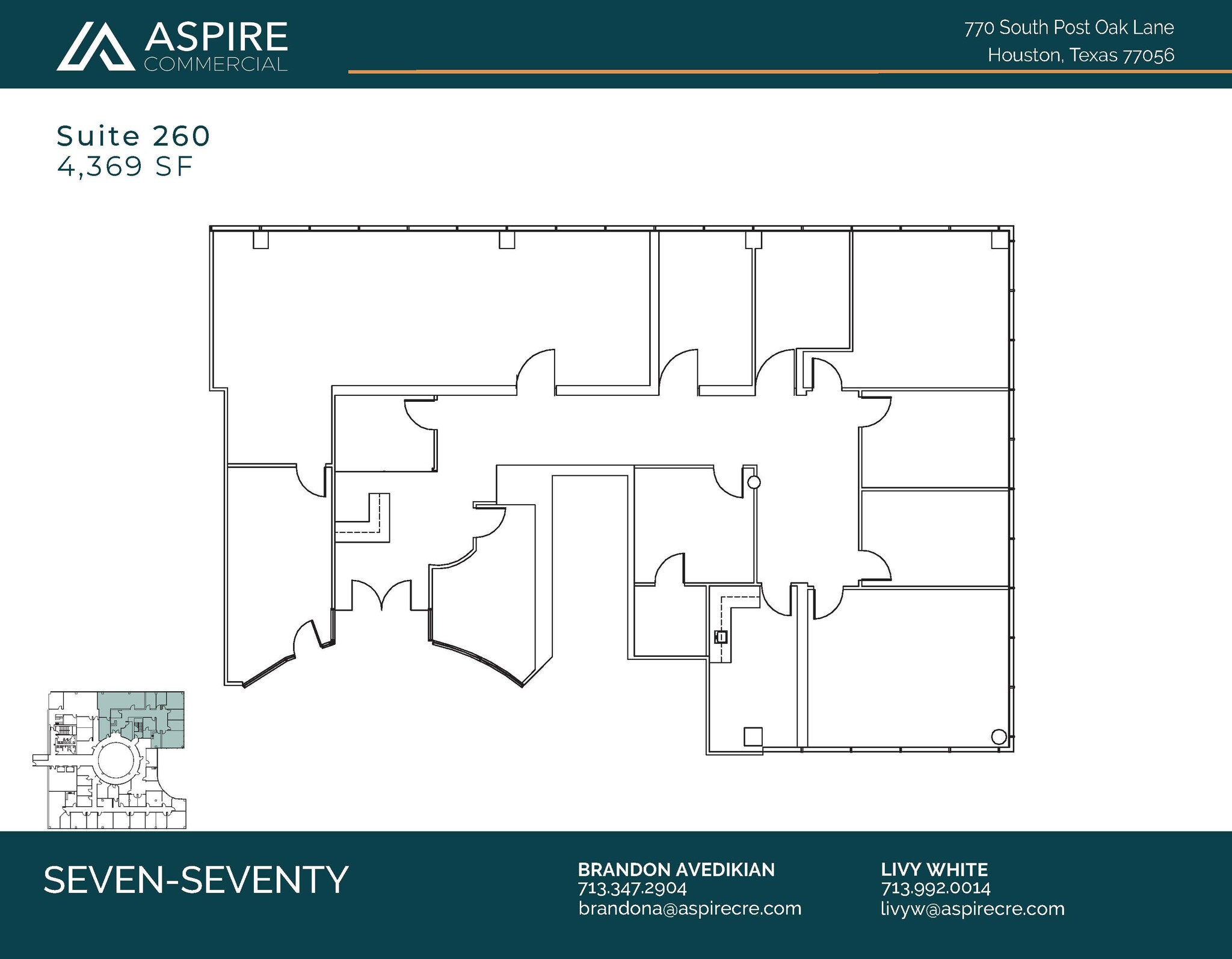 770 S Post Oak Ln, Houston, TX en alquiler Plano de la planta- Imagen 1 de 2