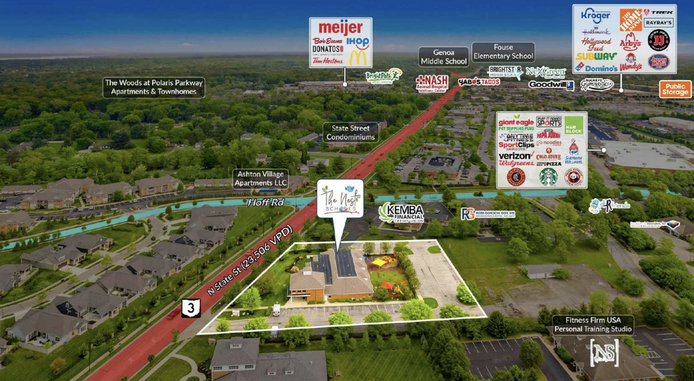 600 N State St, Westerville, OH en venta - Vista aérea - Imagen 3 de 4