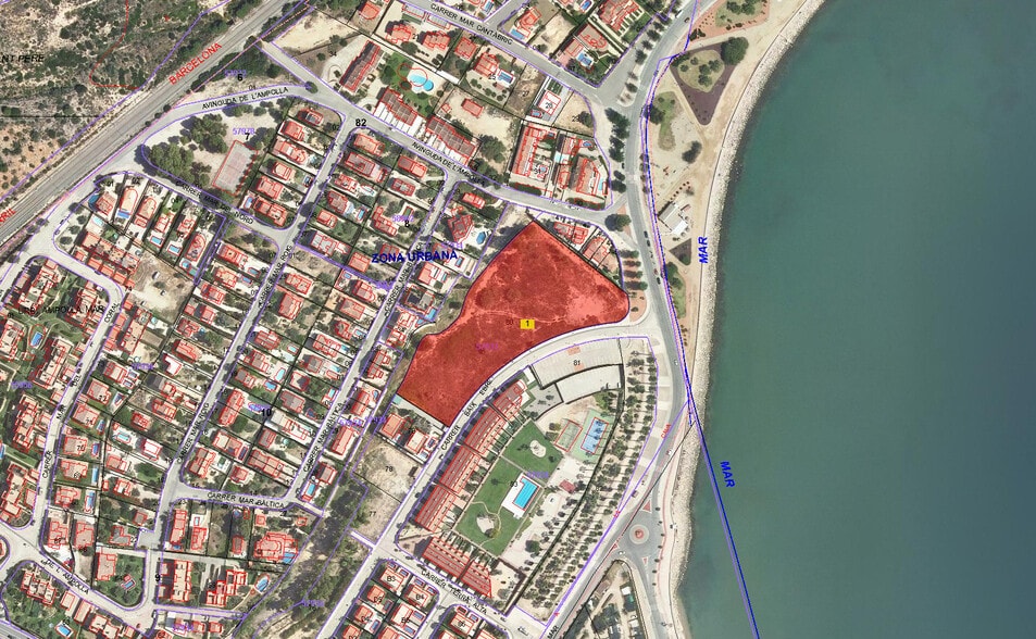 Terreno en L'Ampolla, Tarragona en venta - Plano de solar - Imagen 1 de 2