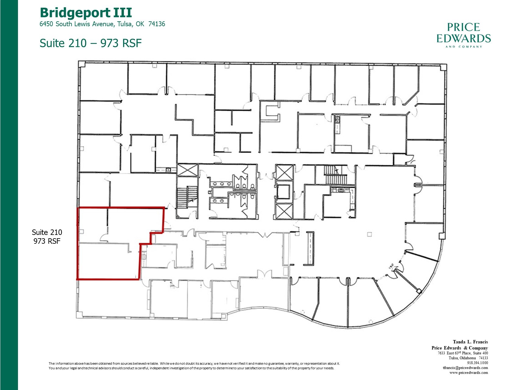 6450 S Lewis Ave, Tulsa, OK en alquiler Plano de la planta- Imagen 1 de 2