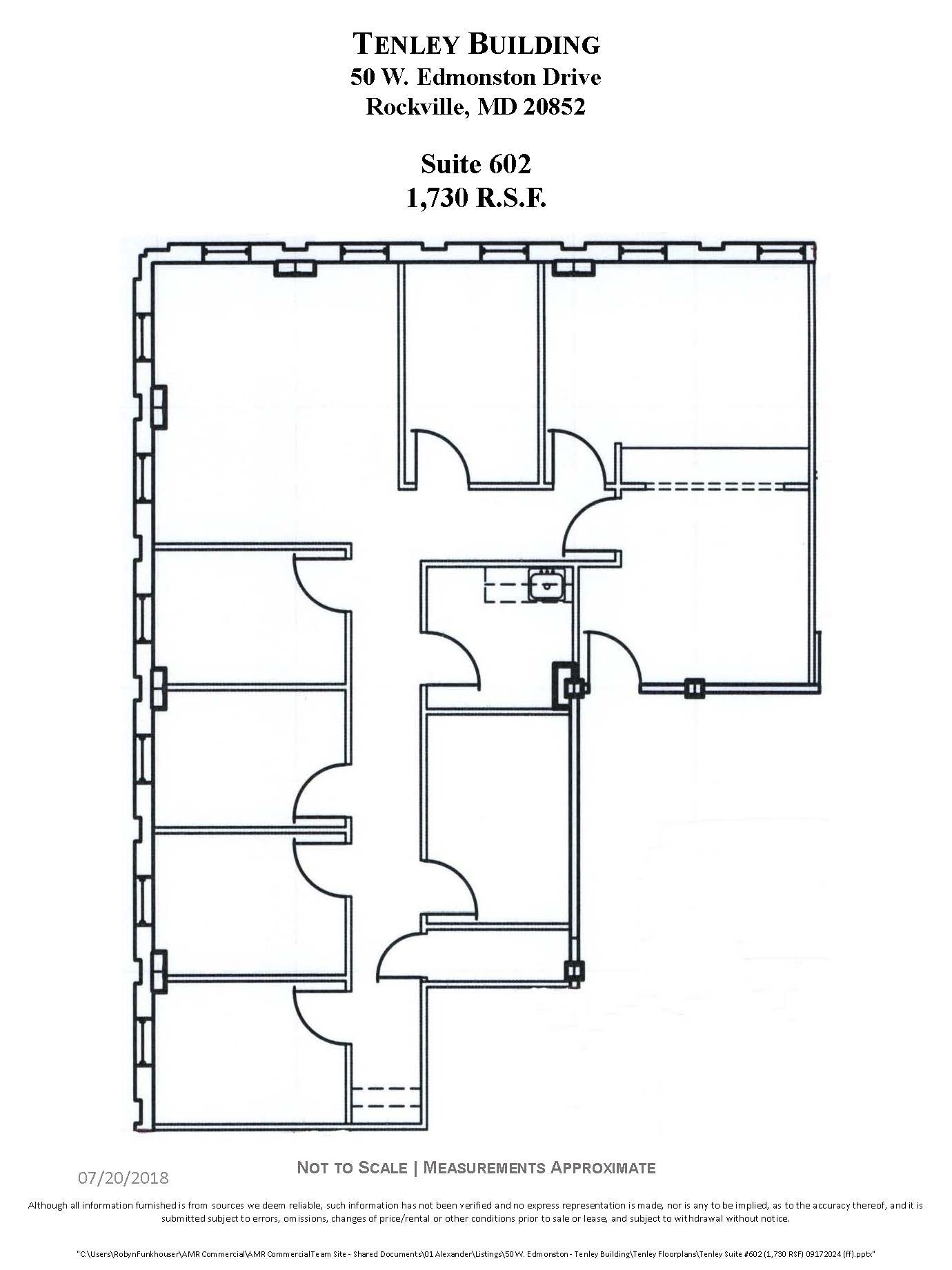 50 W Edmonston Dr, Rockville, MD en alquiler Plano de la planta- Imagen 1 de 1