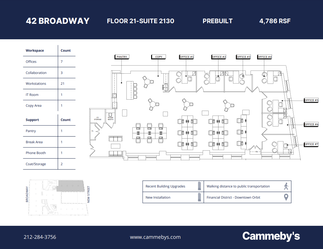 42 Broadway, New York, NY en alquiler Plano de la planta- Imagen 1 de 1